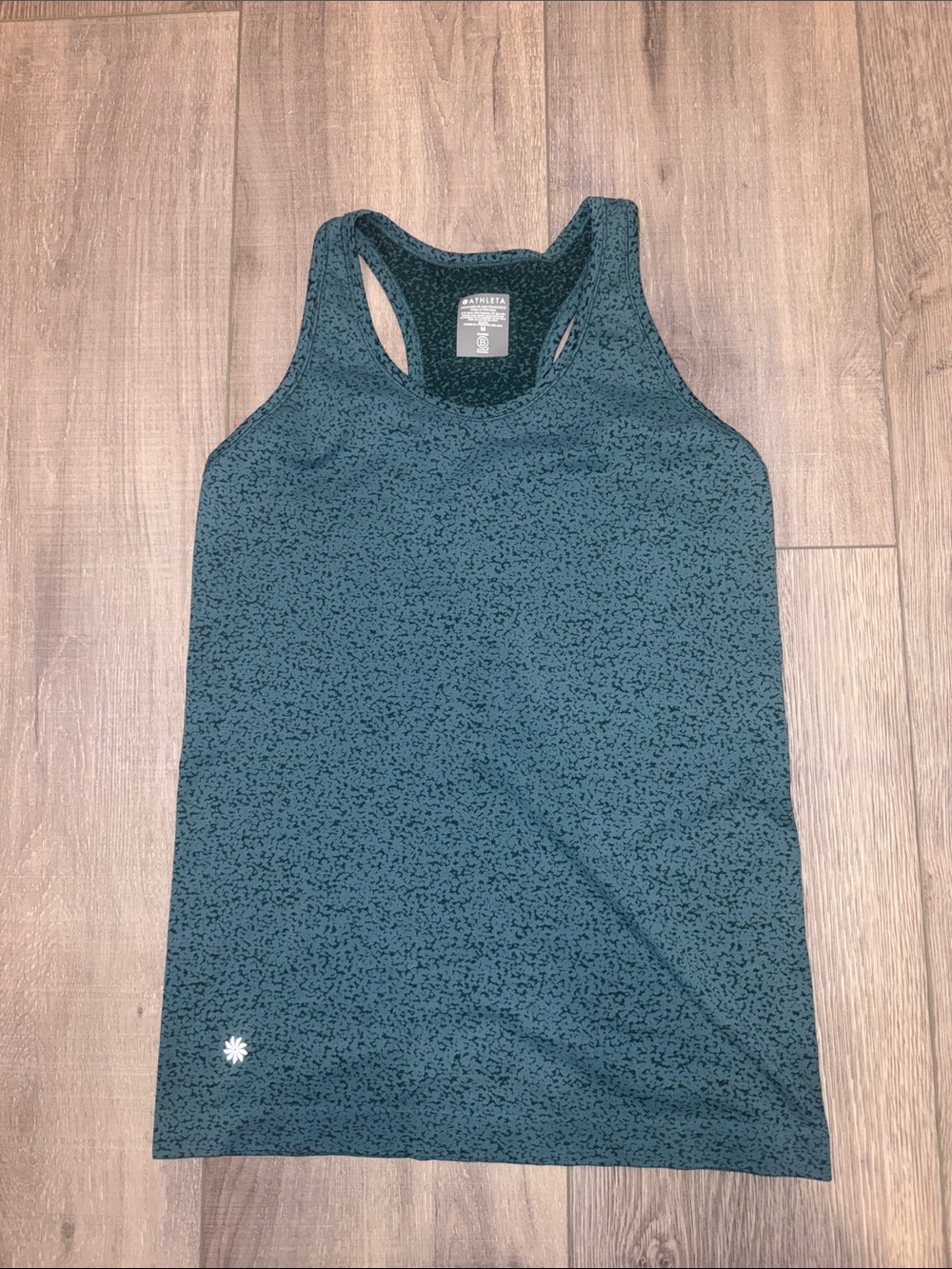 Athleta Deep Teal Speckled Racerback Tank